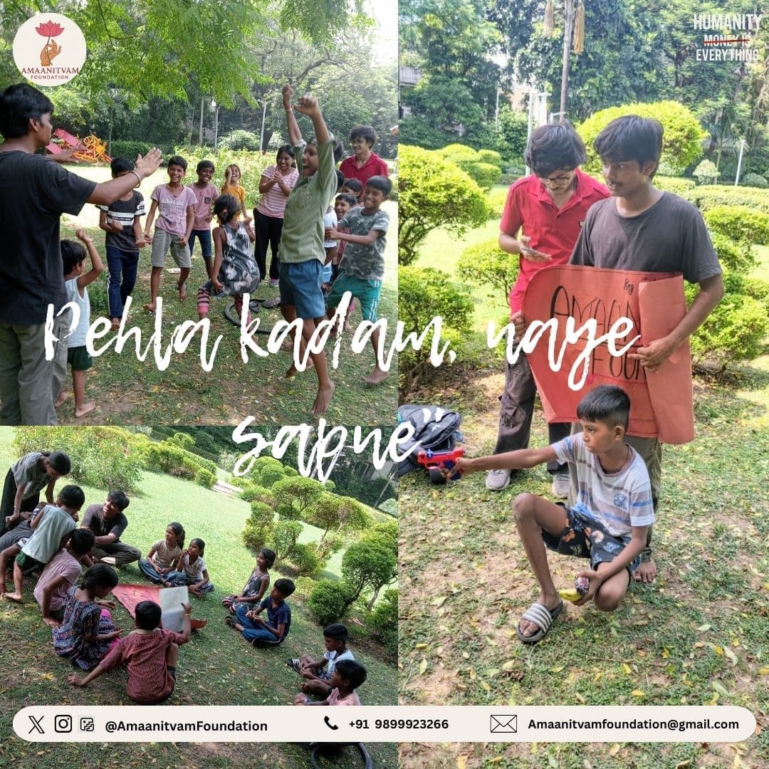 Children learning as part of Project Shiksha